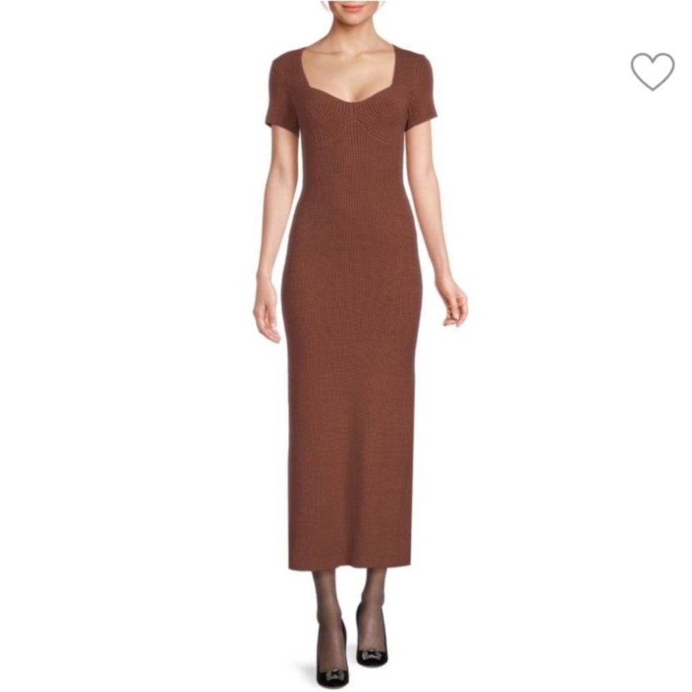 STAUD Chocolate Brown Maxi Dress